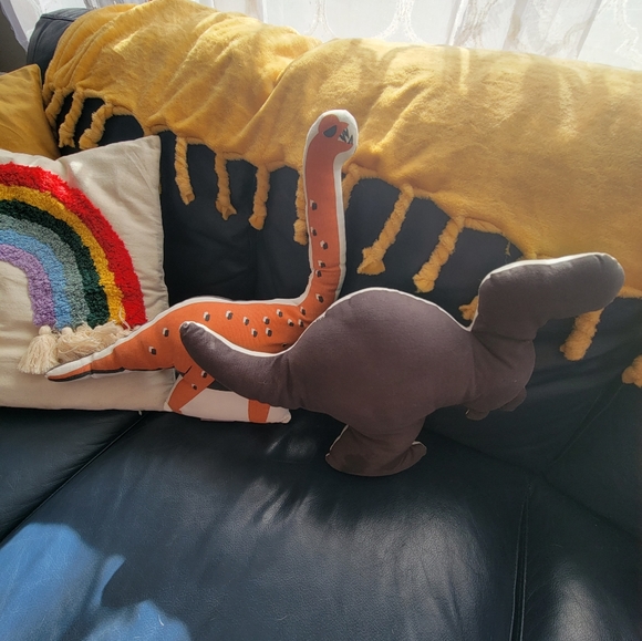 Crate and Barrel Land of Nod rare Dinosaur Plush Pillows - Picture 2 of 13